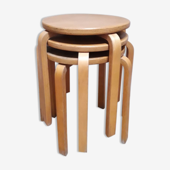 3 Stackable Scandinavian stools