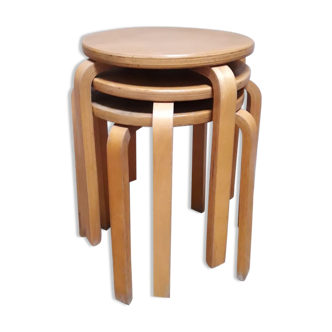 3 Stackable Scandinavian stools