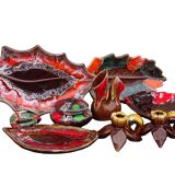 Collection de 8 pièces de faïence vintage française de Vallauris