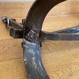 Large wrought iron andirons from the 18th century