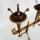 Large Pair of Vintage French Gold Wrought Iron 2 Candle Holders 60