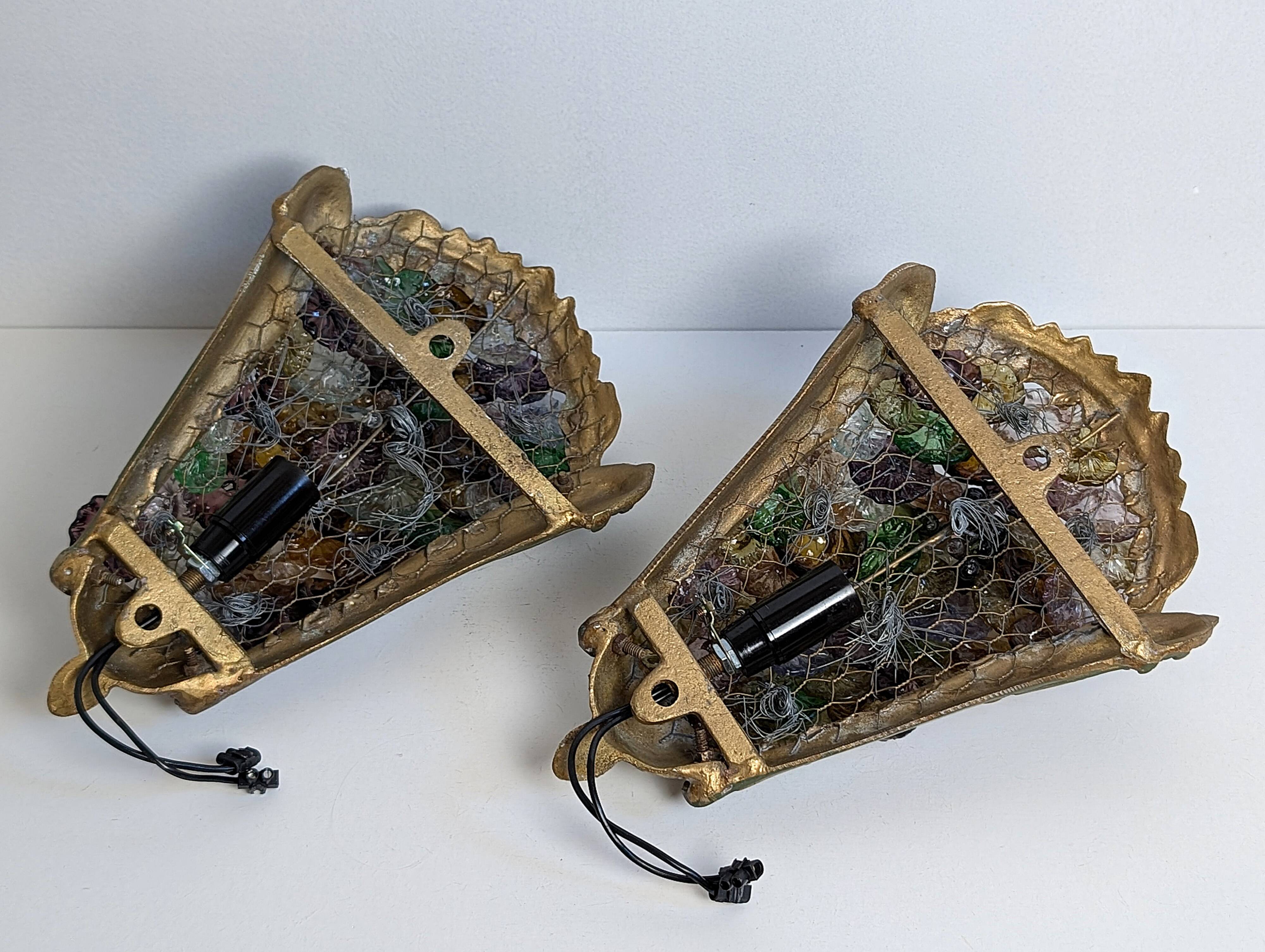 Pair of Art Deco Murano wall lights