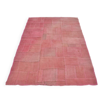 Tapis Kilim vintage en chanvre fait main