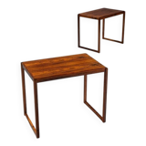 Sled legged pair of rosewood side tables mid-century Denmark 1960