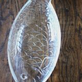 Vintage glass fish dish