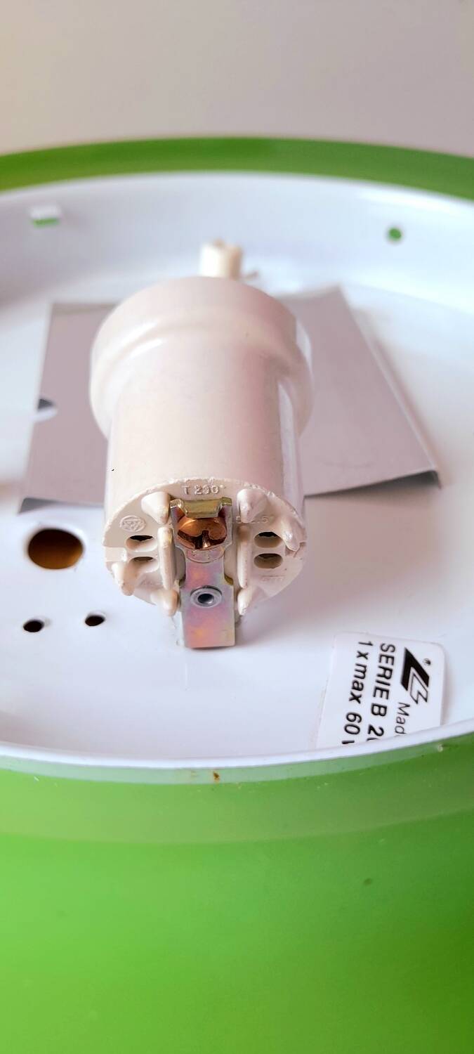 Glass and opaline wall lamp Italy 70s