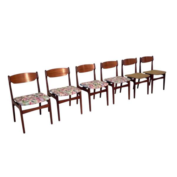 Set of six dining chairs by Erik Buch, Denmark 1960s