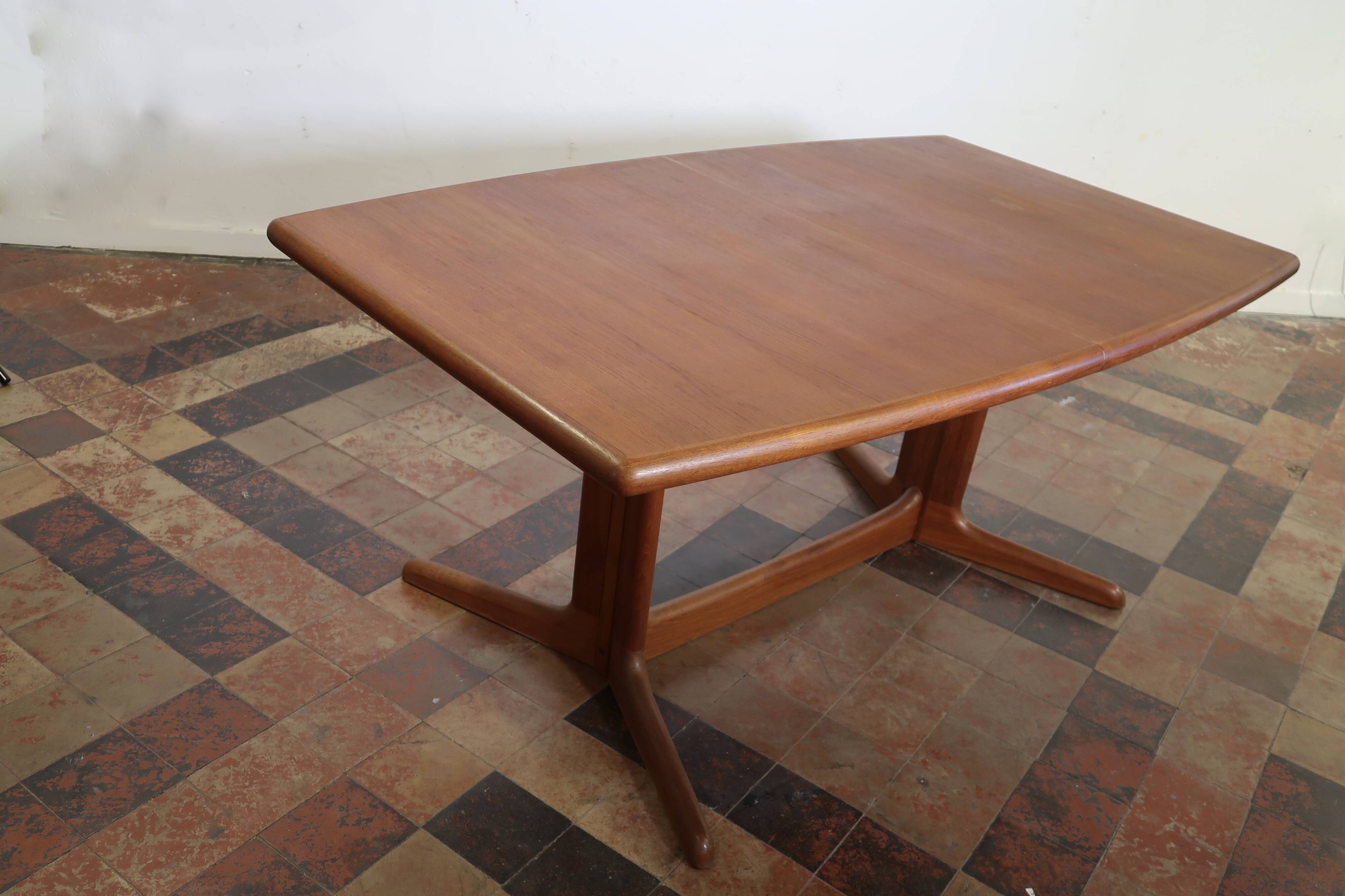 Table dining teak with extensions, Denmark 1960's