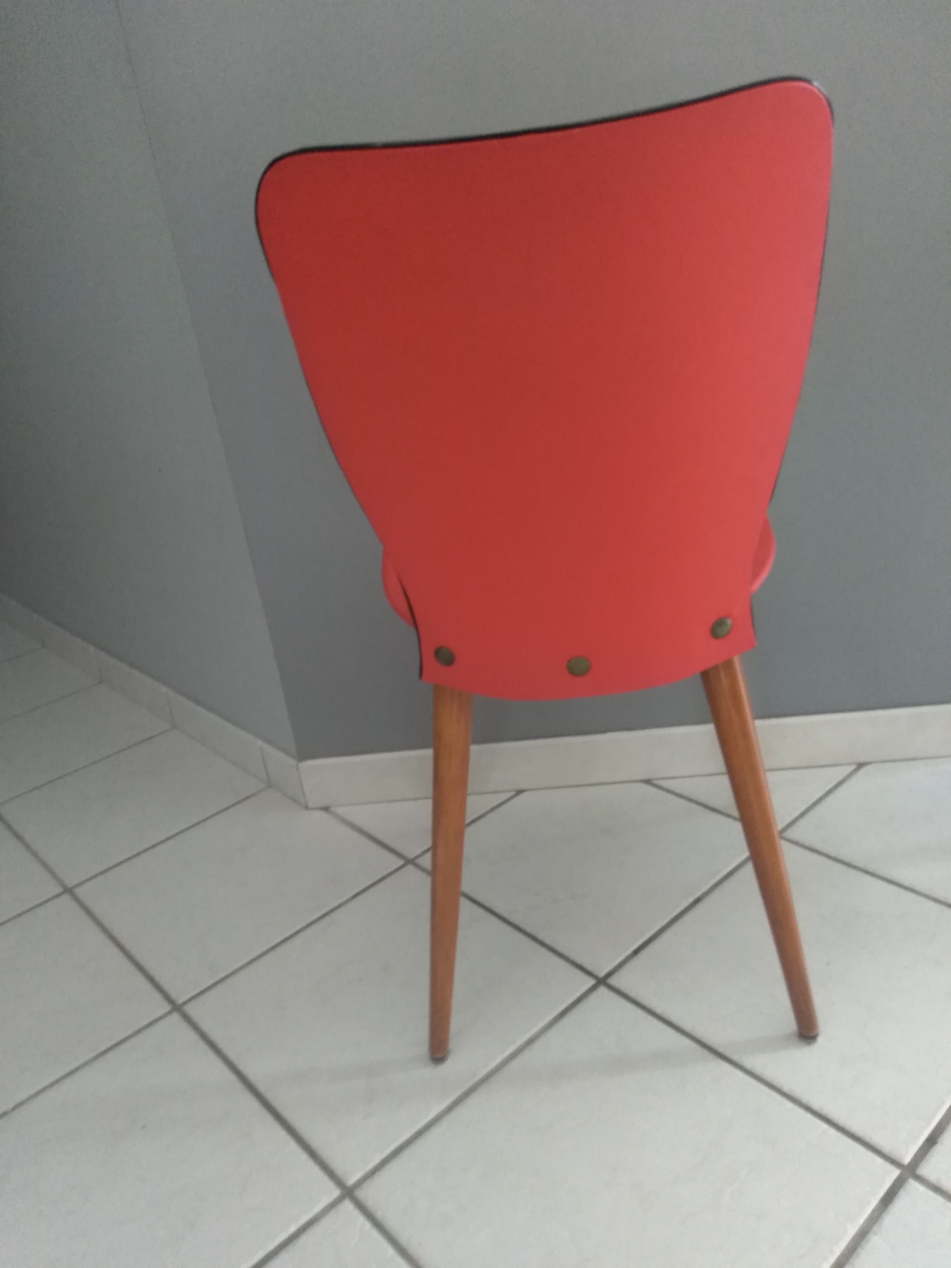 Suite of 4 chairs by Bistrot Baumann 800 by Swiss designer Max Bill 1950s