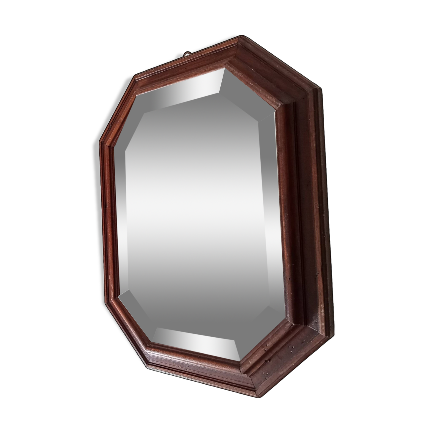 Vintage octagonal beveled mirror 50*40 cm