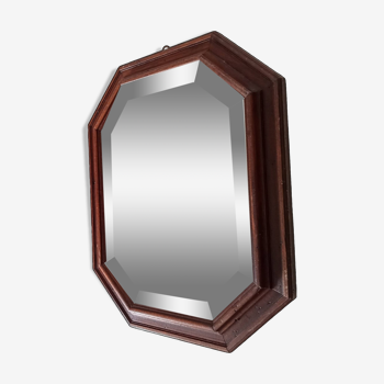 Vintage octagonal beveled mirror 50*40 cm