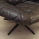 Leather swivel armchair, Danish design, 1960s, designer: H.W. Klein, manufacture: Bramin