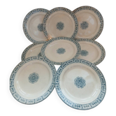 10 assiettes plates anciennes Terre de fer