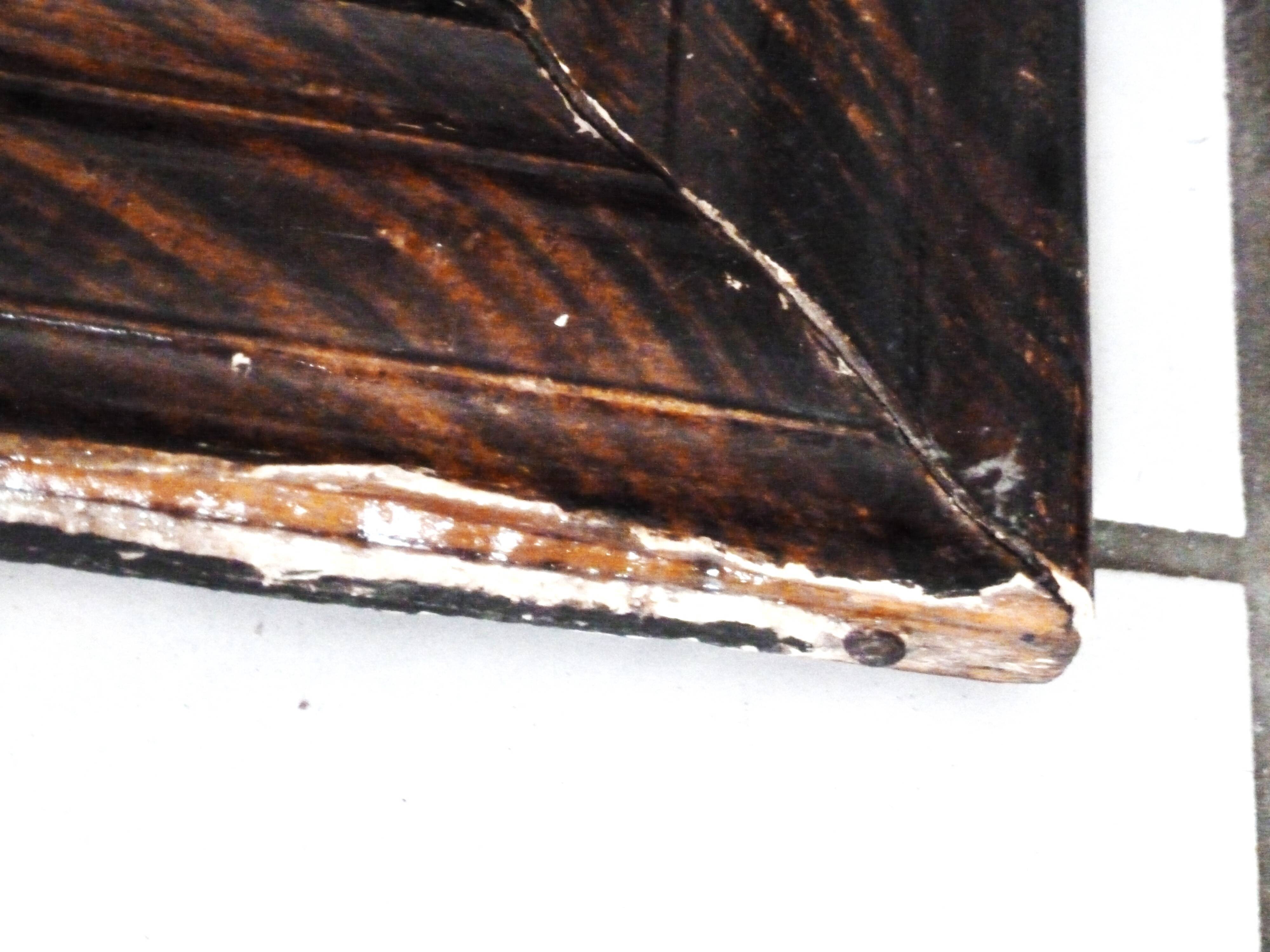 Antique small Louis-Philippe mercury mirror, vintage barber's mirror.