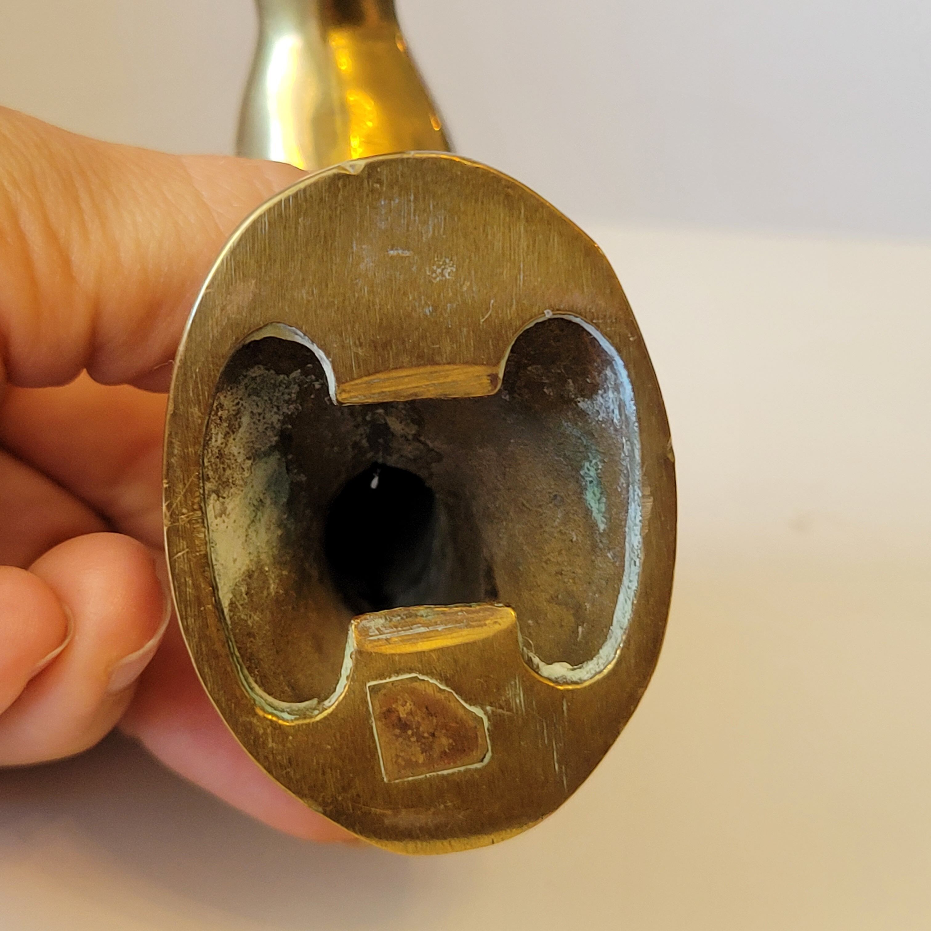 Coat rack wall hook carved brass handle duck head