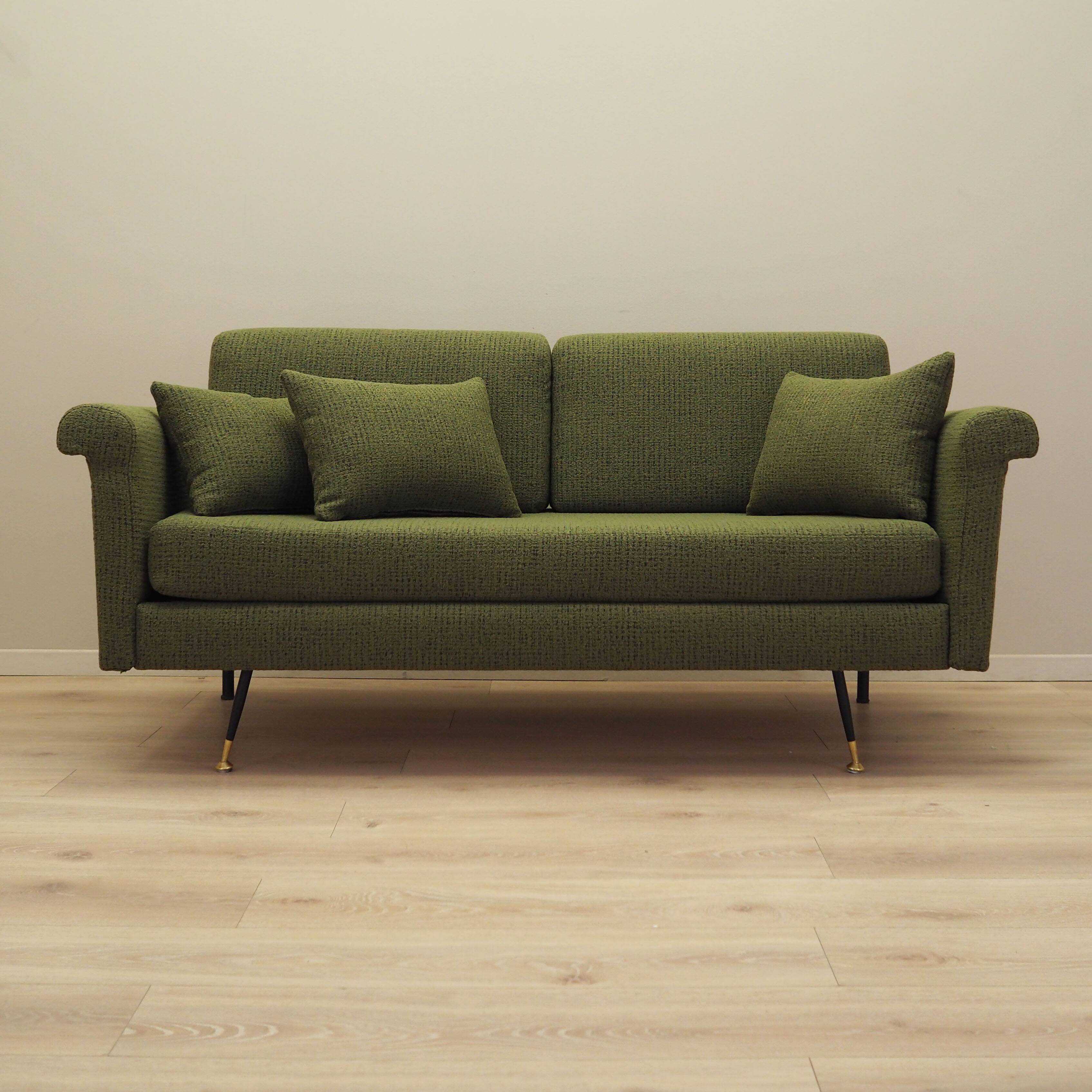 Green sofa, Italian design, 1960s, production: Italy