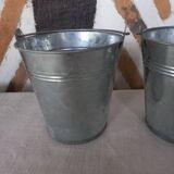 Set of 3 zinc buckets
