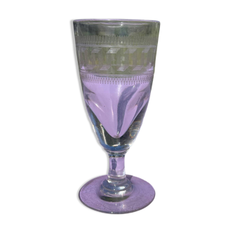 Antique engraved absinthe glass
