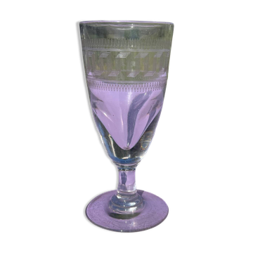 Ancien verre à absinthe gravé