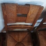 Set of 6 Art Deco oak chairs