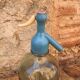 Siphon en verre bleu
