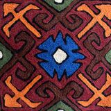 Housse de coussin ethnique  en laine brodé à la main 40x40 cm