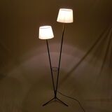 Tripod floor lamp crossfire black and gold style 50s
