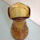 Amber glass vase / vintage 60s-70s