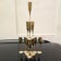 12 brass champagne flutes 70s