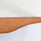 Scandinavian two-seater Sofa, 60's style, teak & white bouclé