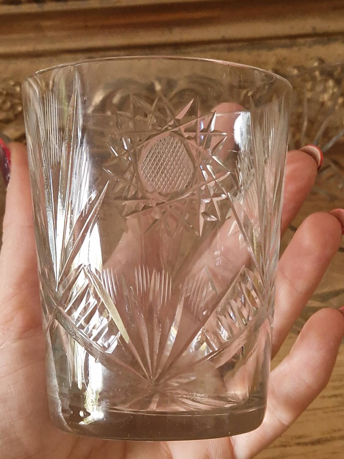 Vintage carved chiseled glasses