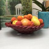 Woven ceramic basket signed France FPP Vallauris