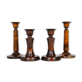 Mid-century set of 4 birch candlesticks by Carl Malmsten, Sweden, 1960s.