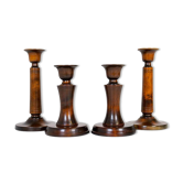4 bougeoirs en bouleau Carl Malmsten Suède années 1960