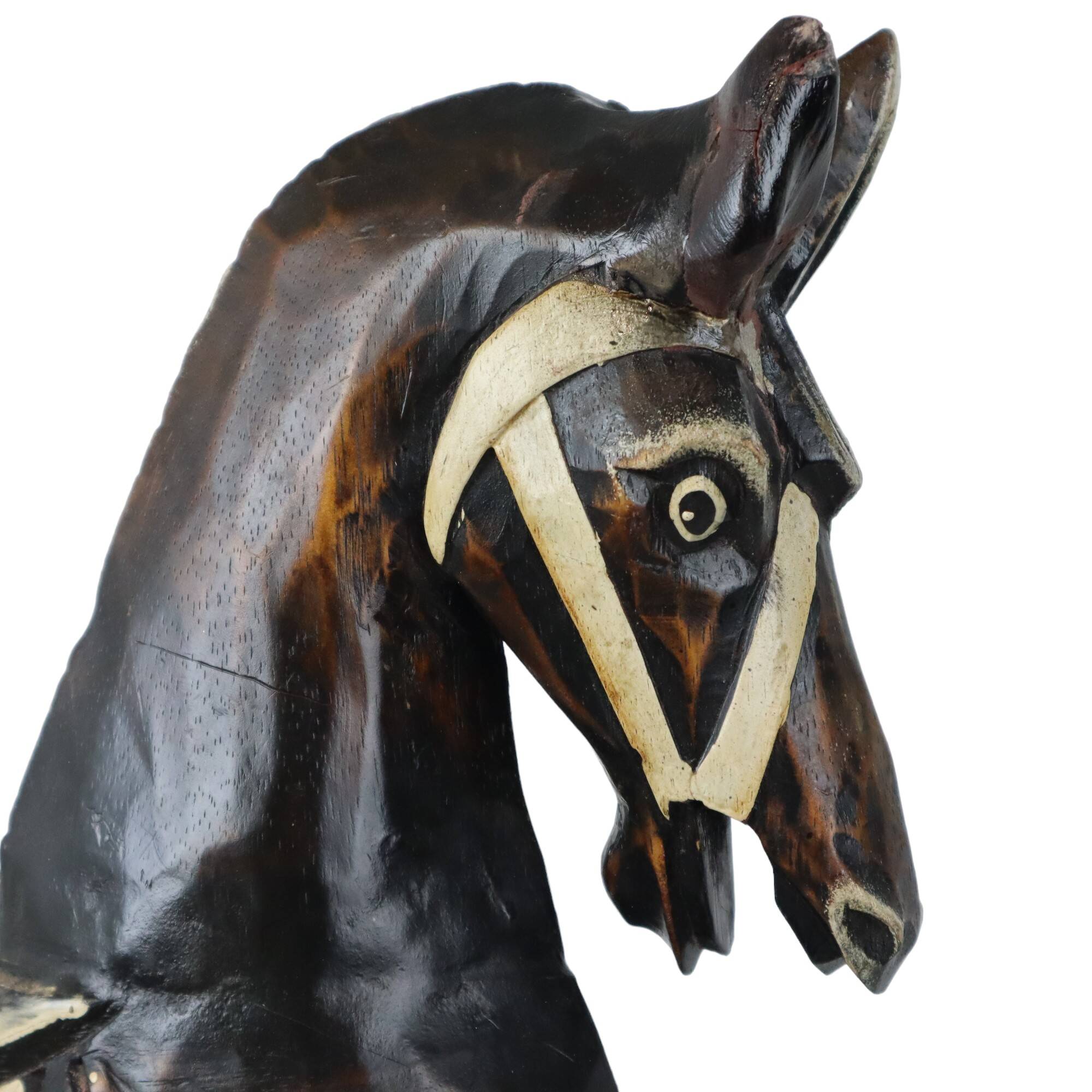 Vintage French Rocking Horse Seesaw Rocking Horse Wood 1970s