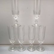 Set of 6 lance model champagne flutes, design made in France from the 1970s.