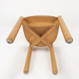 Set of 4 oak wood dining chairs, 1980s