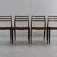 Rosewood danish design dining chairs no 78 by Niels Otto Møller