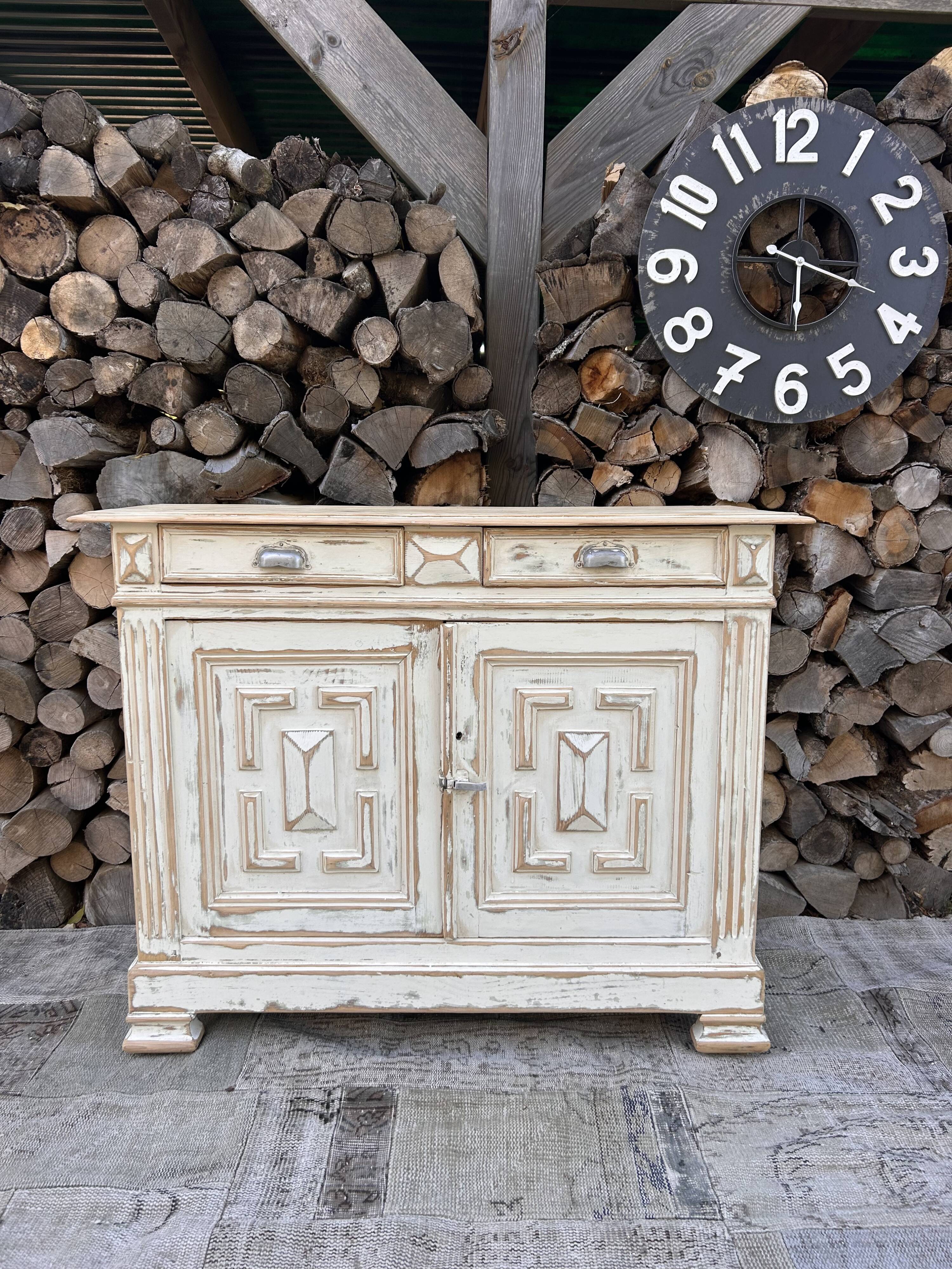 Parisian sideboard / Renovated old wooden storage unit
