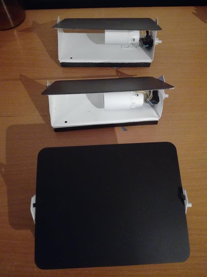 Wall lamps Charlotte Perriand model Steph Simon 1960 set of 3 Black edition CP1