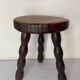 Brutalist wooden stool