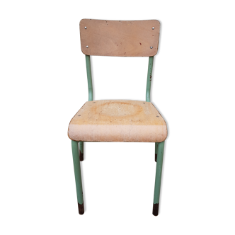 Ancienne chaise adulte Mullca d'école vintage