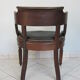 Fauteuil de bureau bois et cuir