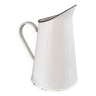 Old white enameled pitcher