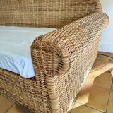 3 seater rattan sofa from Conran shop vintage