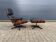 Vitra Eames Lounge chair XL + Ottoman, Zwart leder & Santos Palissander