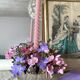 80s lotus flower candle holder