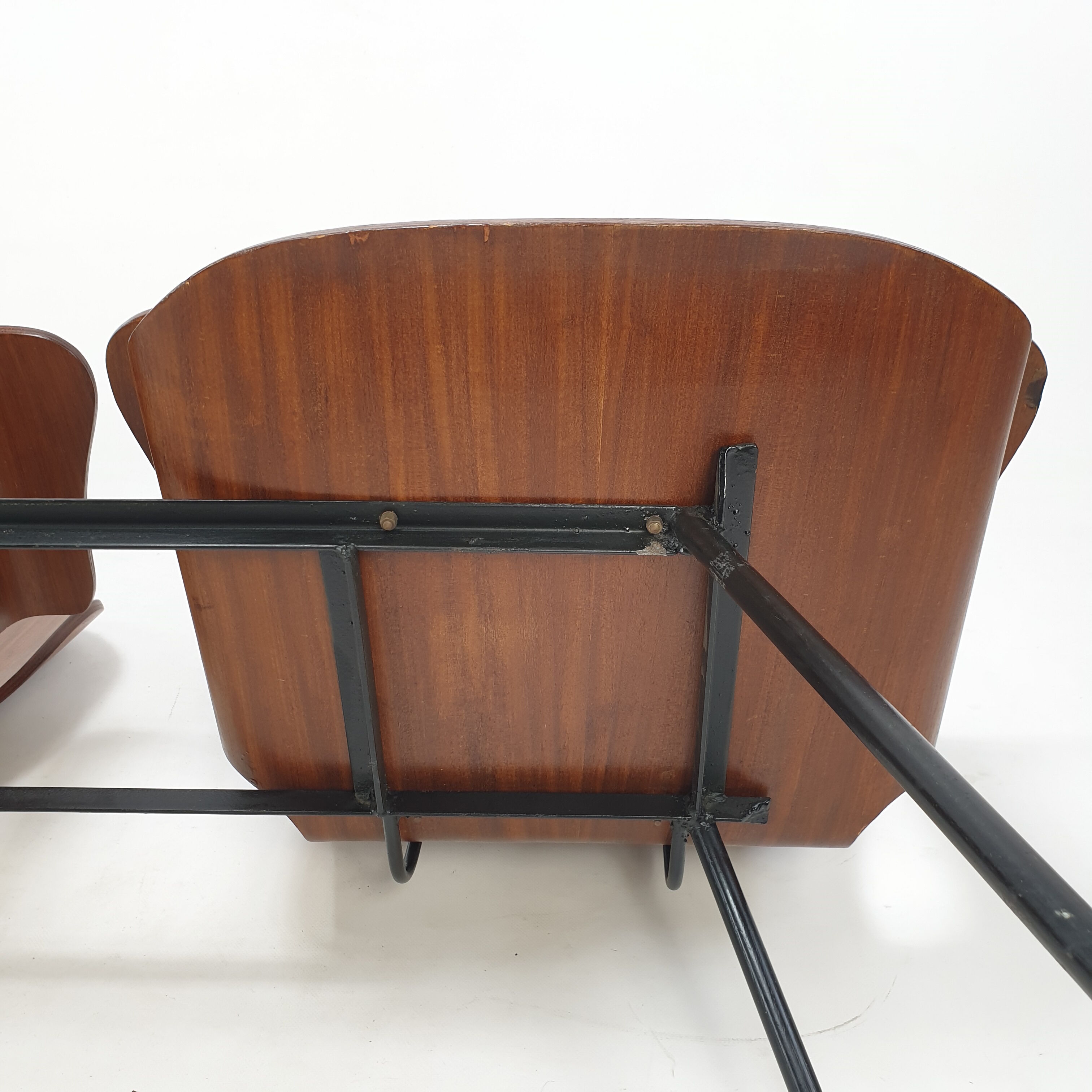 Mid Century Italian 3-seat Bench by Carlo Ratti, 50's