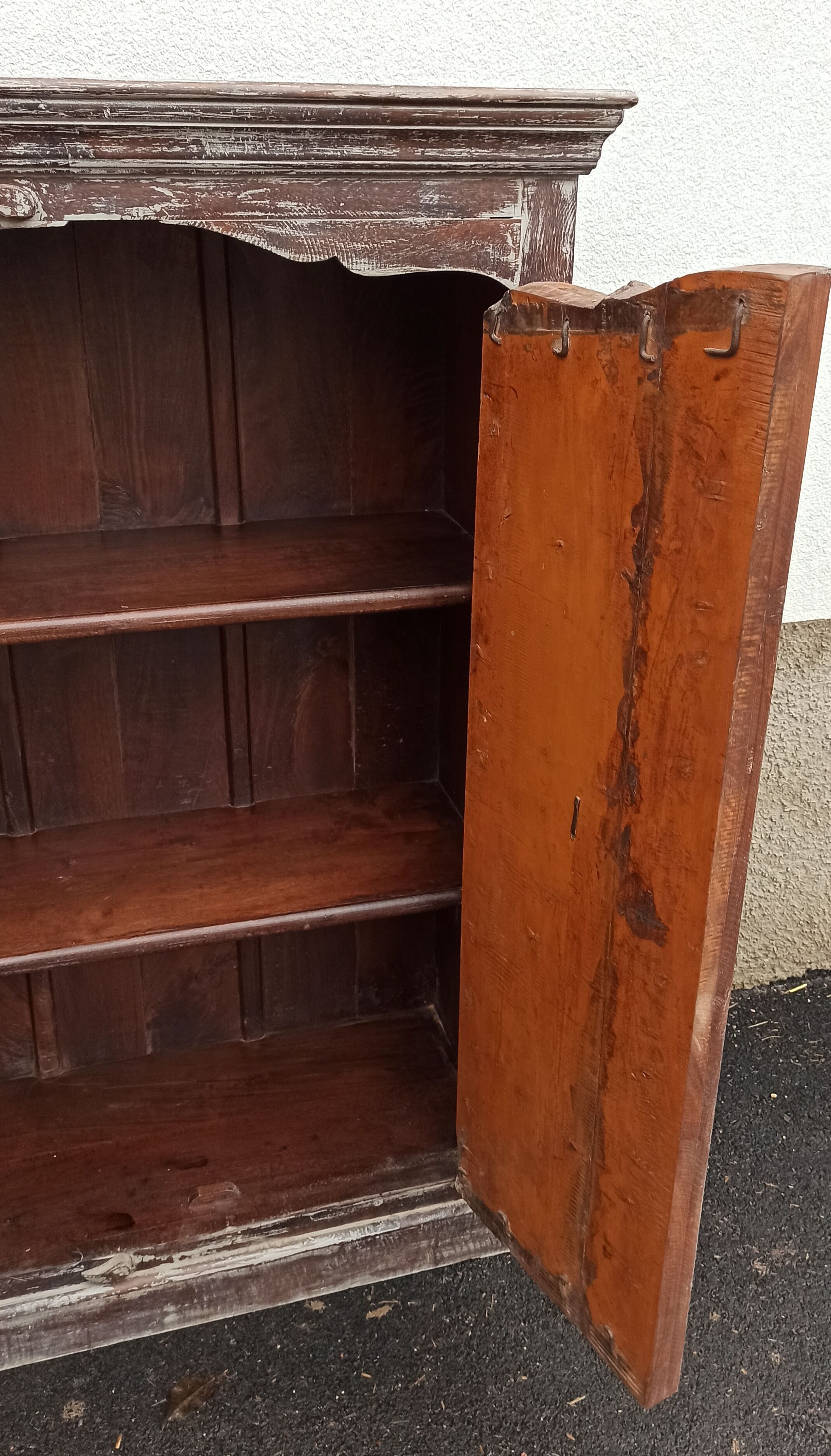 Old wooden cabinet with two doors