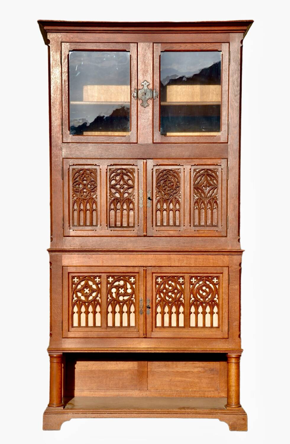 Neo-Gothic carved oak sideboard